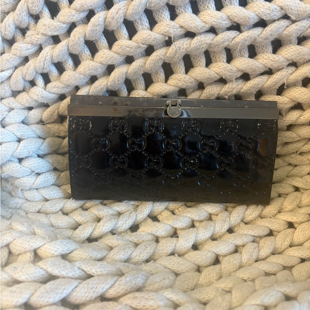 Gucci Black Patent Leather Wallet